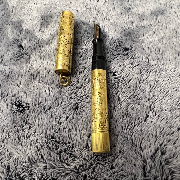 Antique Waterman’s Ideal 0552 ½ V Gold-Filled Filigree Fountain Pen - Picture 1 of 9
